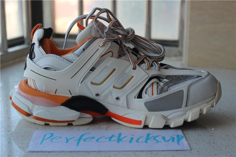 PK God exclusive Balencia Paris Track Sneakers White Orange best version ready to ship